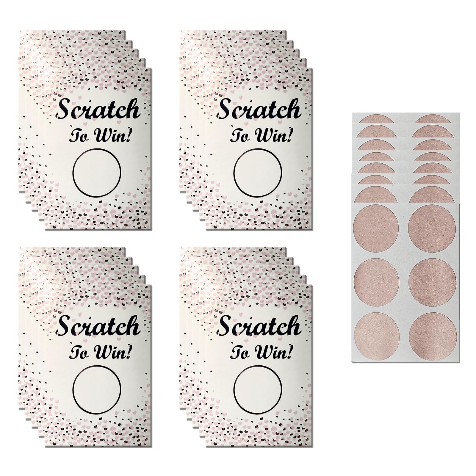 120 tarjetas para rascar para suministros de regalos de pequeñas empresas, tarjetas de regalo en blanco personalizadas para vacaciones, San Valentín, boda, cita nocturna, cumpleaños,