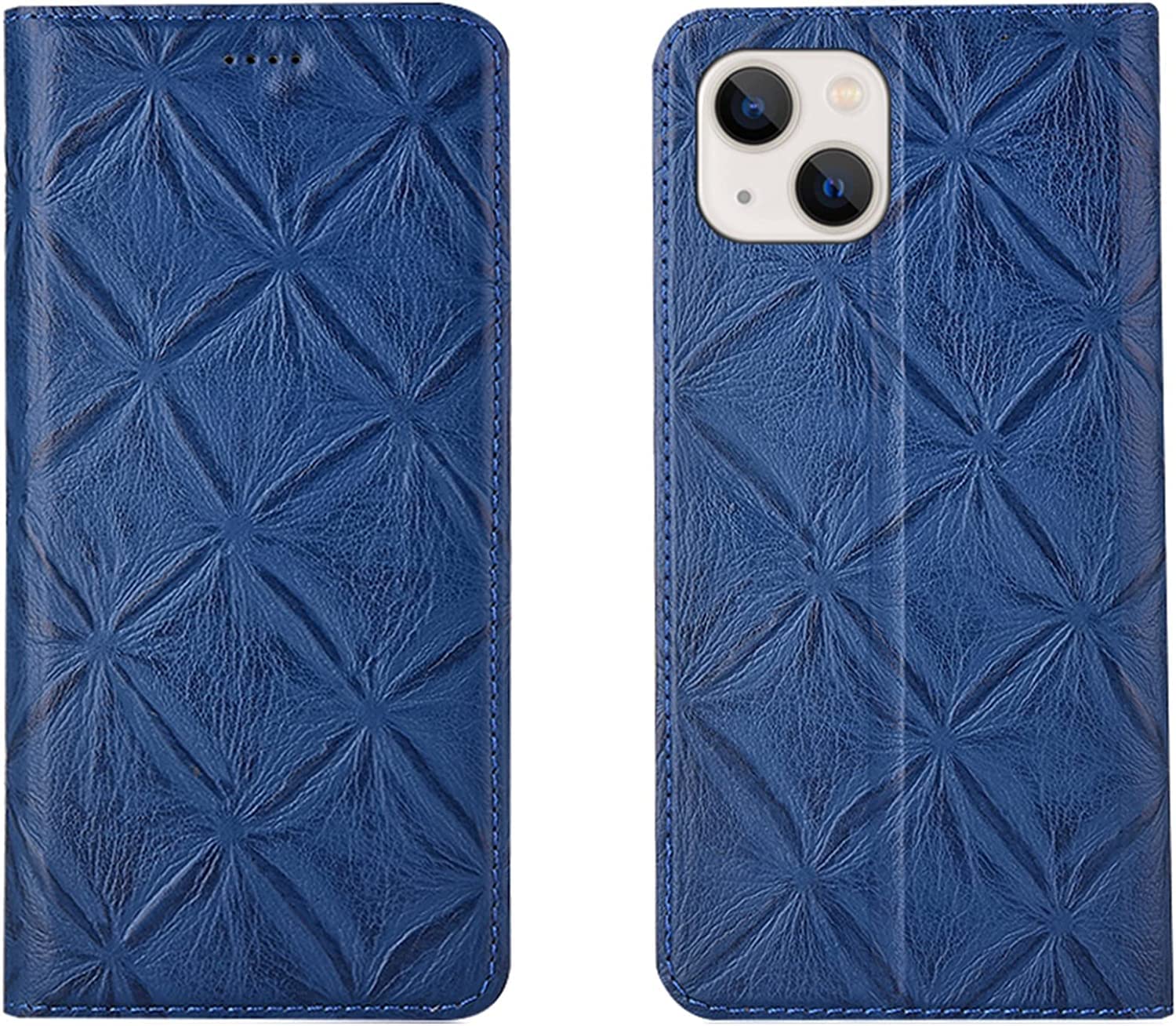 Étui portefeuille iPhone 14 Plus magnétique avec support vidéo intégré bleu - 6