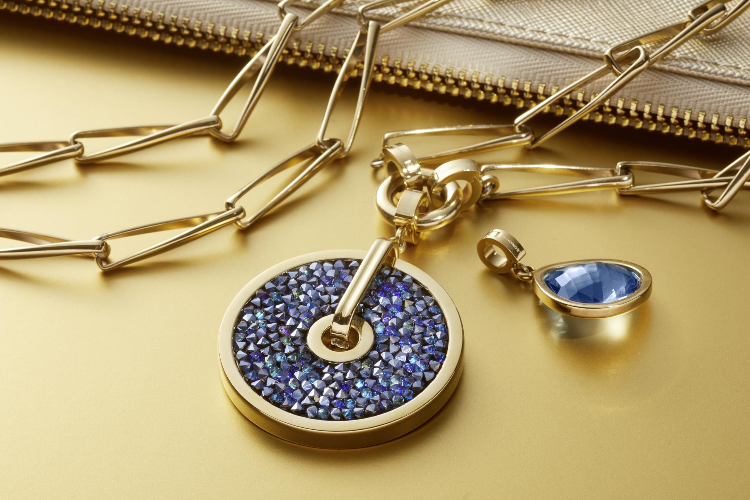 JEWELS BY LEONARDO Halskette Consenza, lange Kette aus goldfarbenem Edelstahl, in sich gedrehte Kettenglieder, 70-71,3 cm Länge, Schmuck Geschenk, 024443
