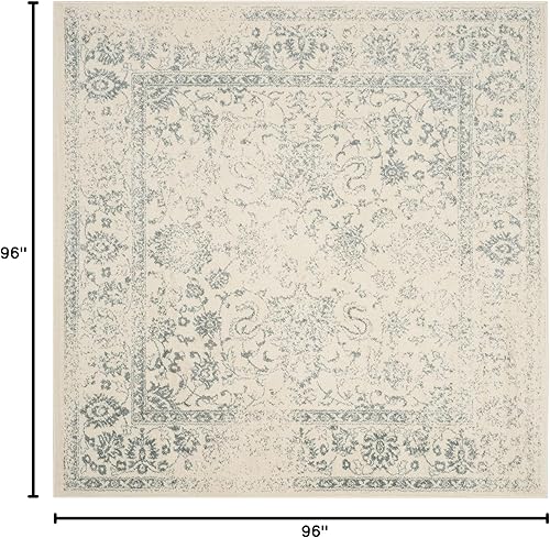 Miniatura 520 de Safavieh colección Adirondack - Alfombra de área, 6 x 9 pies, gris y azul, diseño oriental desgastado, no desprende pelusa, fácil cuidado, ideal