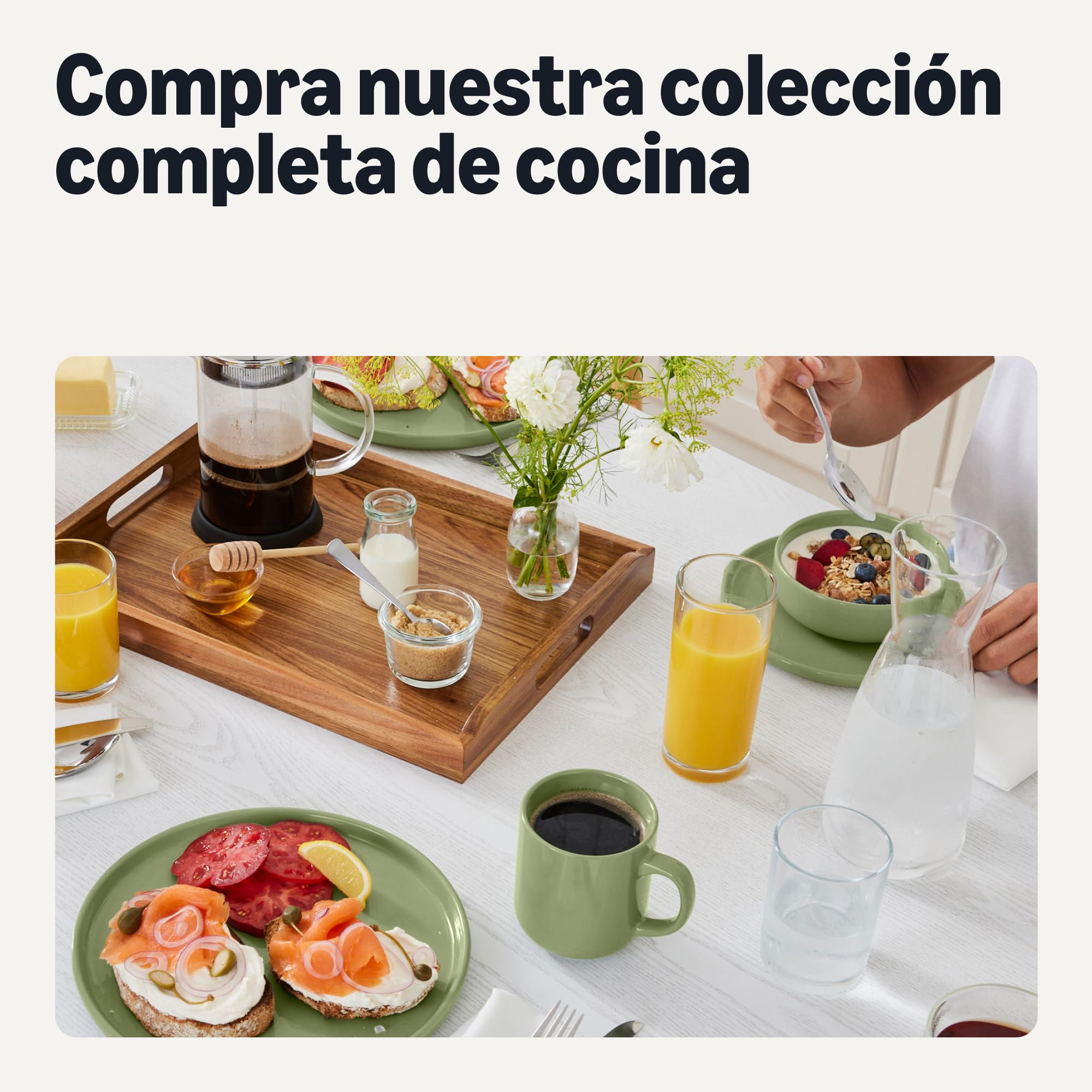 Amazon Basics Cuencos para Servir de Gres Esmaltado, Juego de 3 Piezas, Aptos para Lavavajillas, Oliva