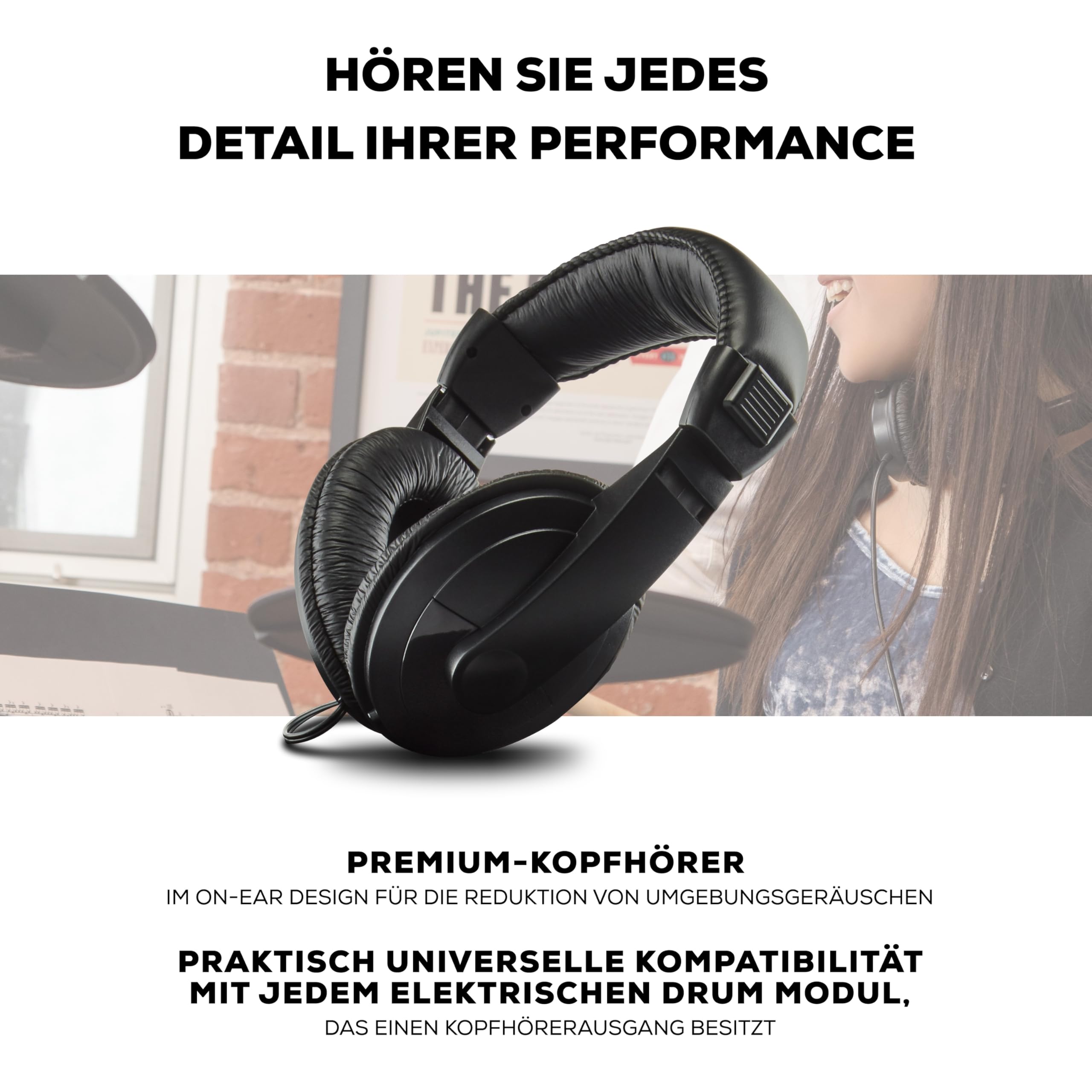 Alesis Drum Essentials Bundle - Komplettes E-Drum Set Zubehörpaket, Inklusive Schlagzeughocker und Ohrumschließende Kopfhörer