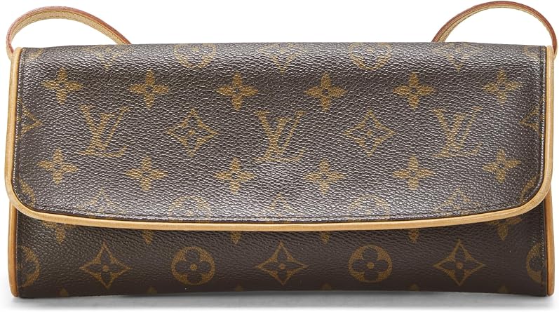 Pre-loved Monogram Canvas Pochette Twin GM, Brown