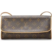 Pre-loved Monogram Canvas Pochette Twin GM, Brown
