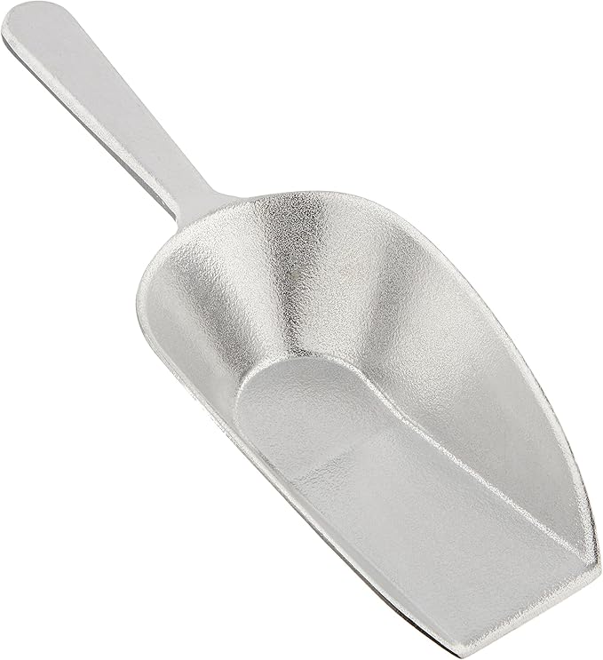 Winco Aluminum Utility Scoop with Flat Bottom, 7Ounce Ice