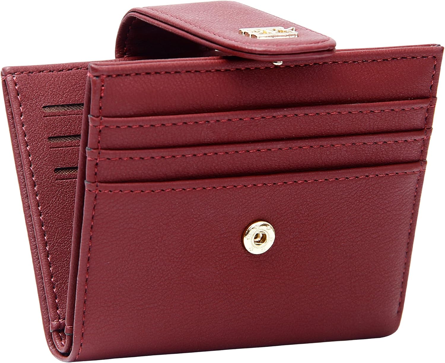 GEEAD Small Wallets for Women Slim Bifold Credit Card Holder Minimalist Zipper Coin Pocket