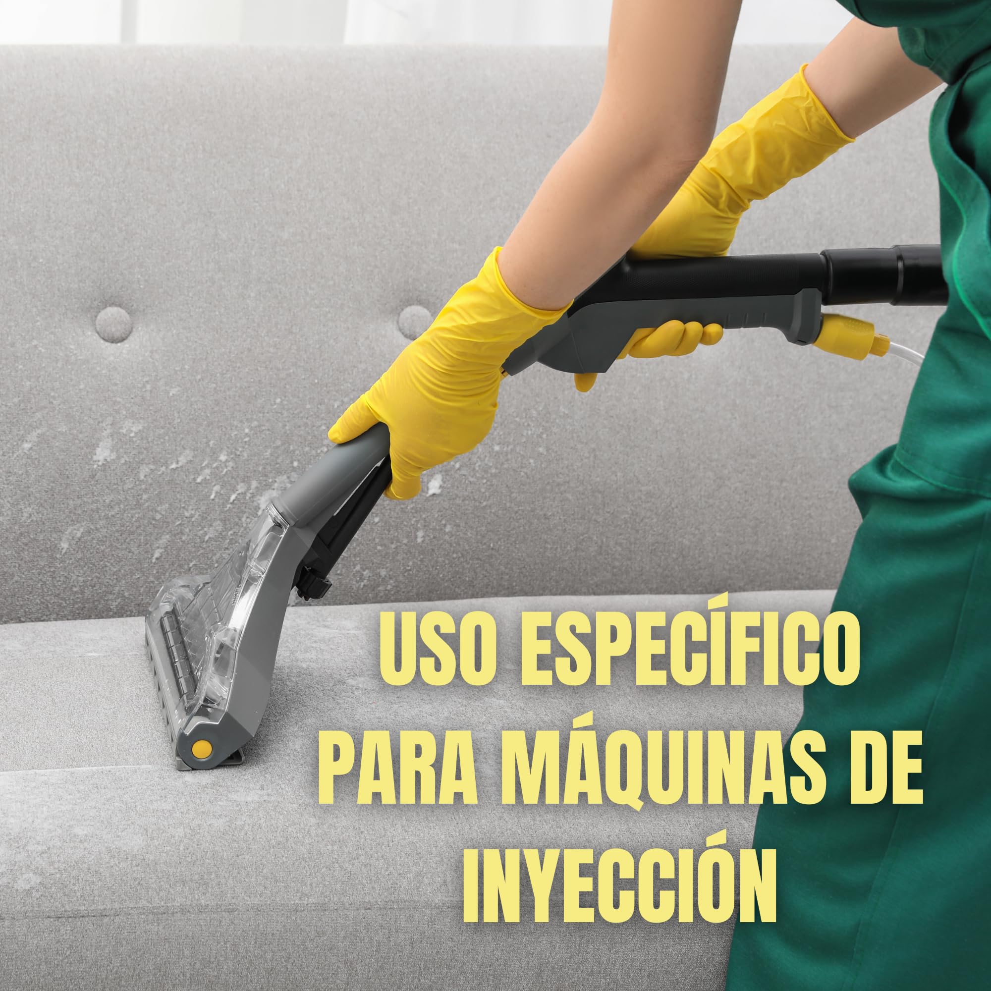 Pack de 2 Limpiador de Tapicerías para Máquinas de Inyección – Calidad Profesional – Elimina Manchas y Olores en Tapicerías, Sofás y Alfombras (5L+5L)