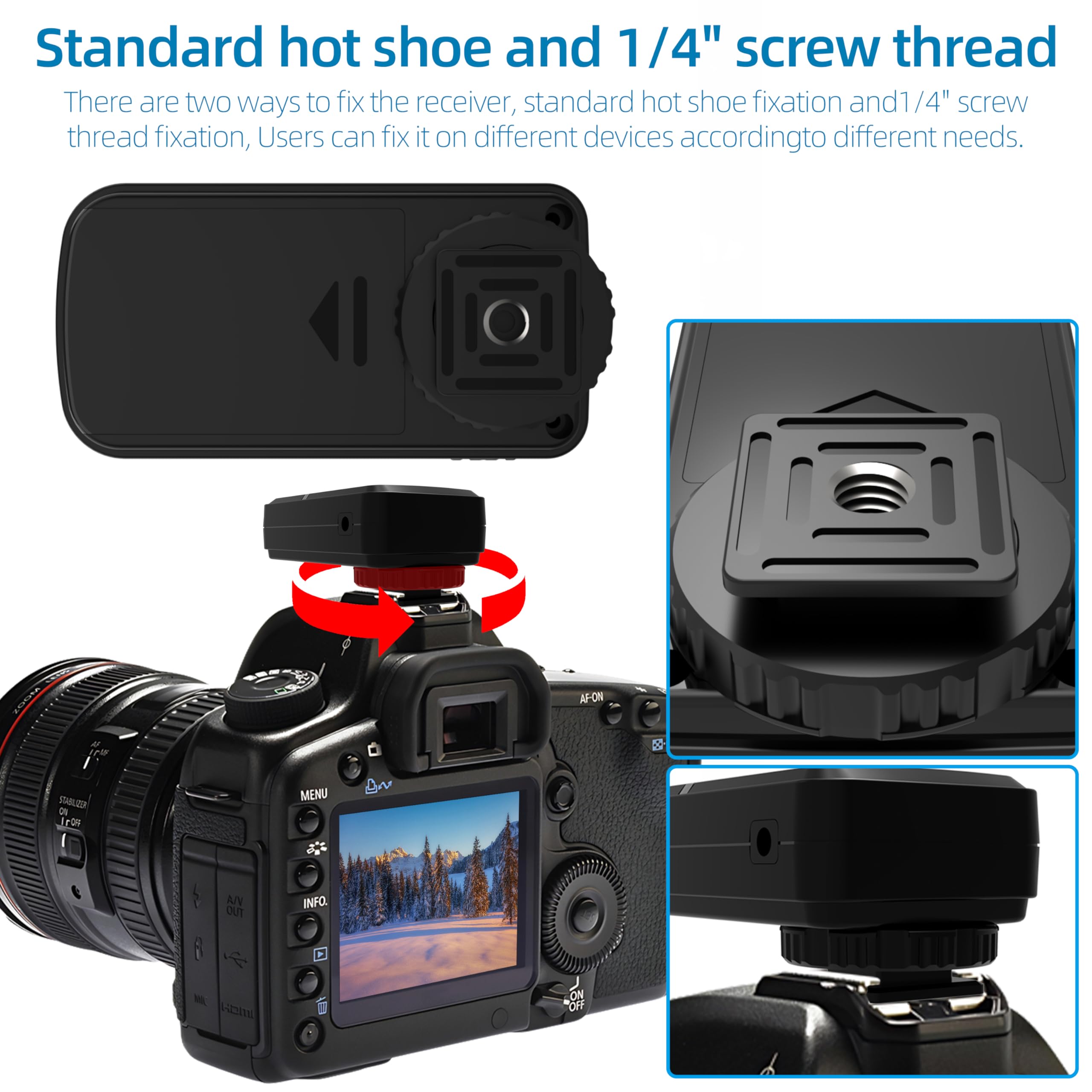 Télécommande sans fil pour appareil photo Nikon Df, Z6, Z9, D850, D800, D750, D5300, D3300, D5600, D7200, D7500, Coolpix A