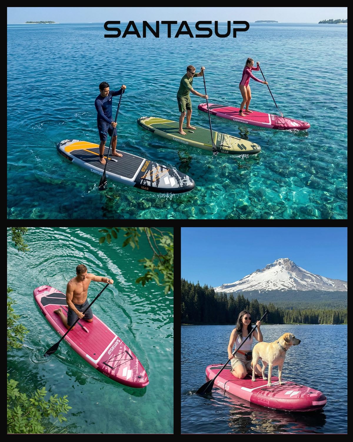Tabla de Remo Inflable con Accesorios, Amplia Postura, para Adultos y Jóvenes