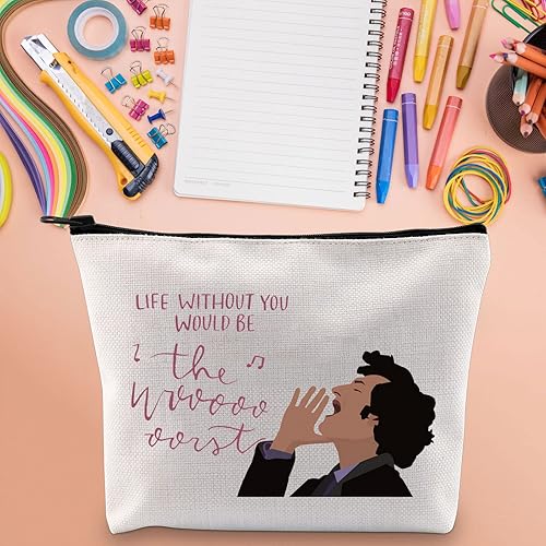 Miniatura 7 de WZMPA Divertida bolsa de cosméticos para programas de televisión, regalos para fanáticos de la vida sin ti, sería la peor bolsa de maquillaje con