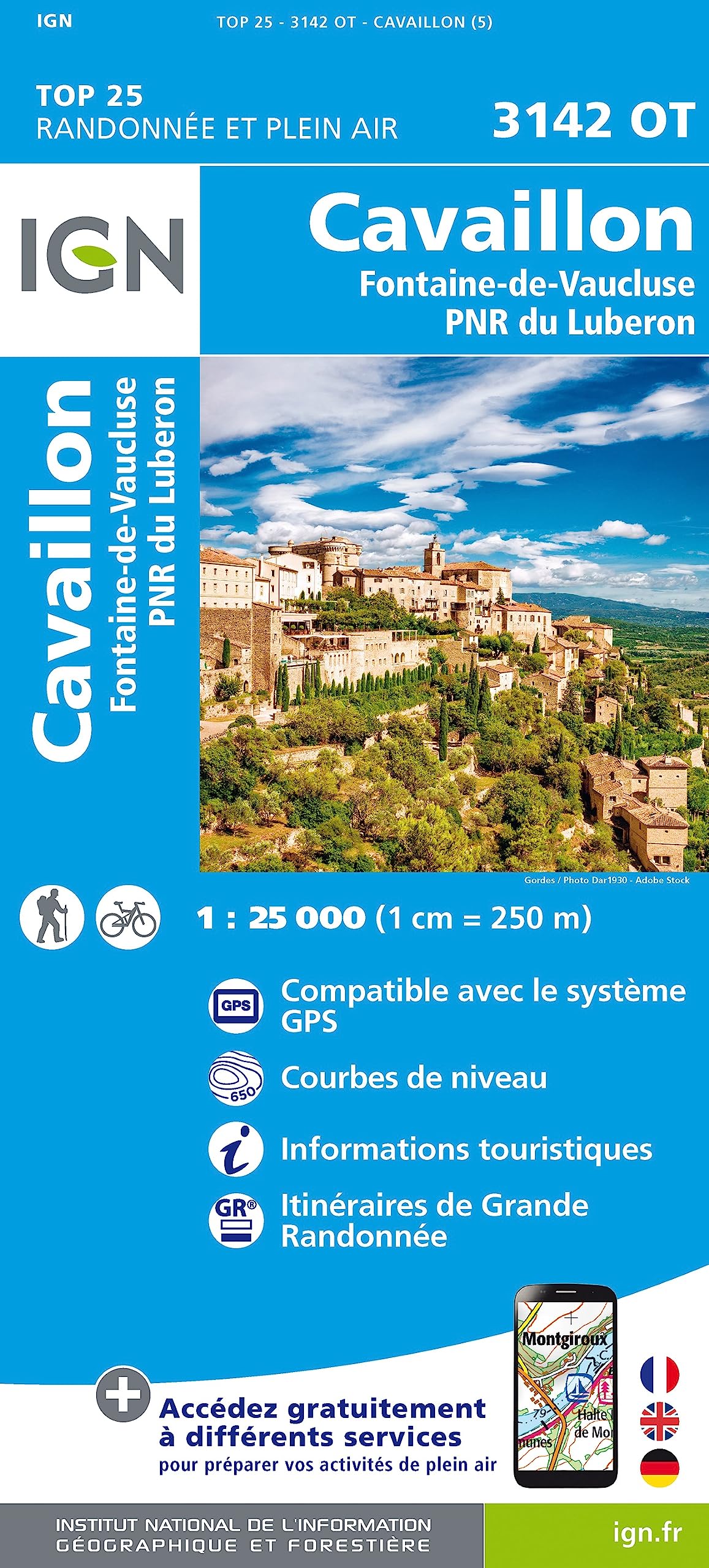 Cavaillon / Fontaine-de-Vaucluse / PNR du Luberon (3142OT) (TOP 25)