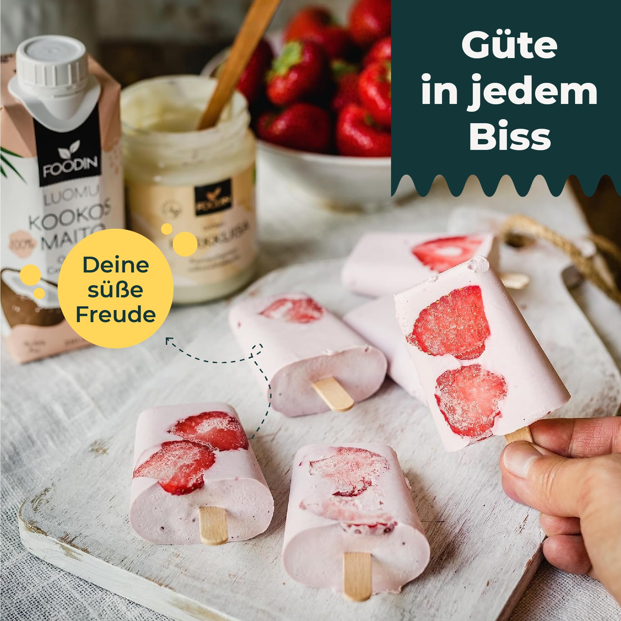 FOODIN Bio Kokosmilch 12 x 330 ml – Cremig & lecker, 100% vegan, aus weißem Kokosnuss-Fruchtfleisch, ideal für Currys, Suppen, Smoothies & Desserts