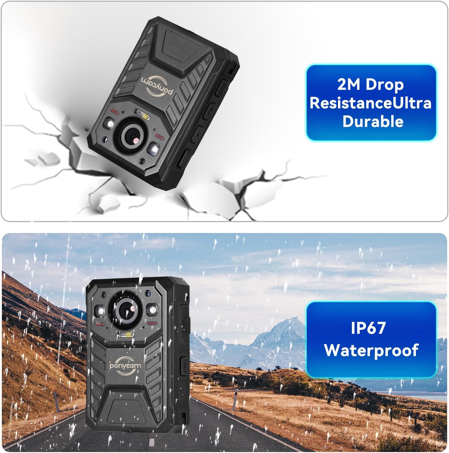 1440P HD Body Worn Camera,17H Record Time,3600mAH Battery Police Body Camera, 128G Memory Audio Video Recording, Night Vision, Data-encrypt for Law Enforcement Record, Security Guards, Personal Use - Image 5