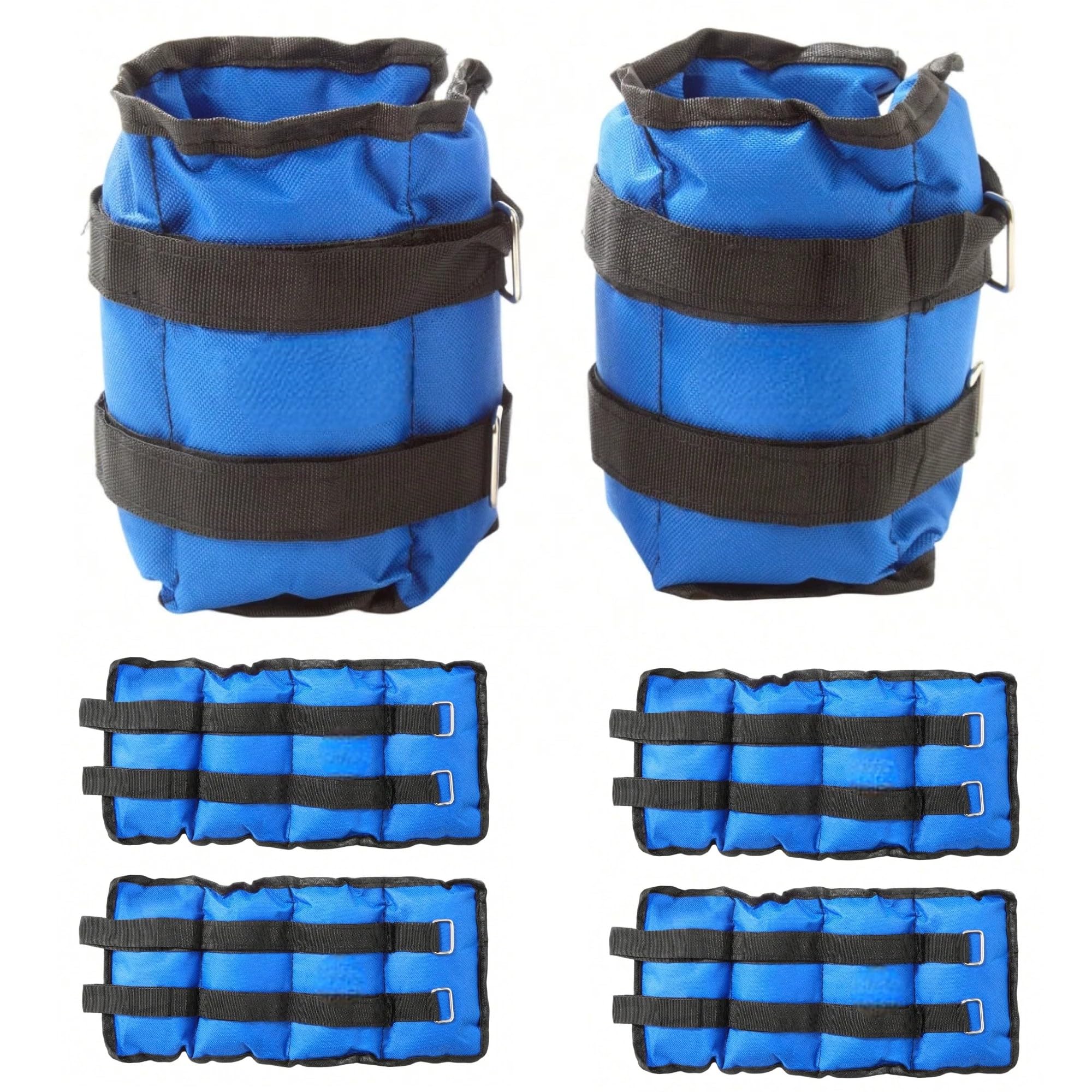 1kg 2kg 3kg Wrist Ankle Weights Set Adjustable Leg Hand Straps Running for Women Men Fitness Exercise Pilates Gym workout Strength Resistant Training Pads (1kg x 2=2kg)