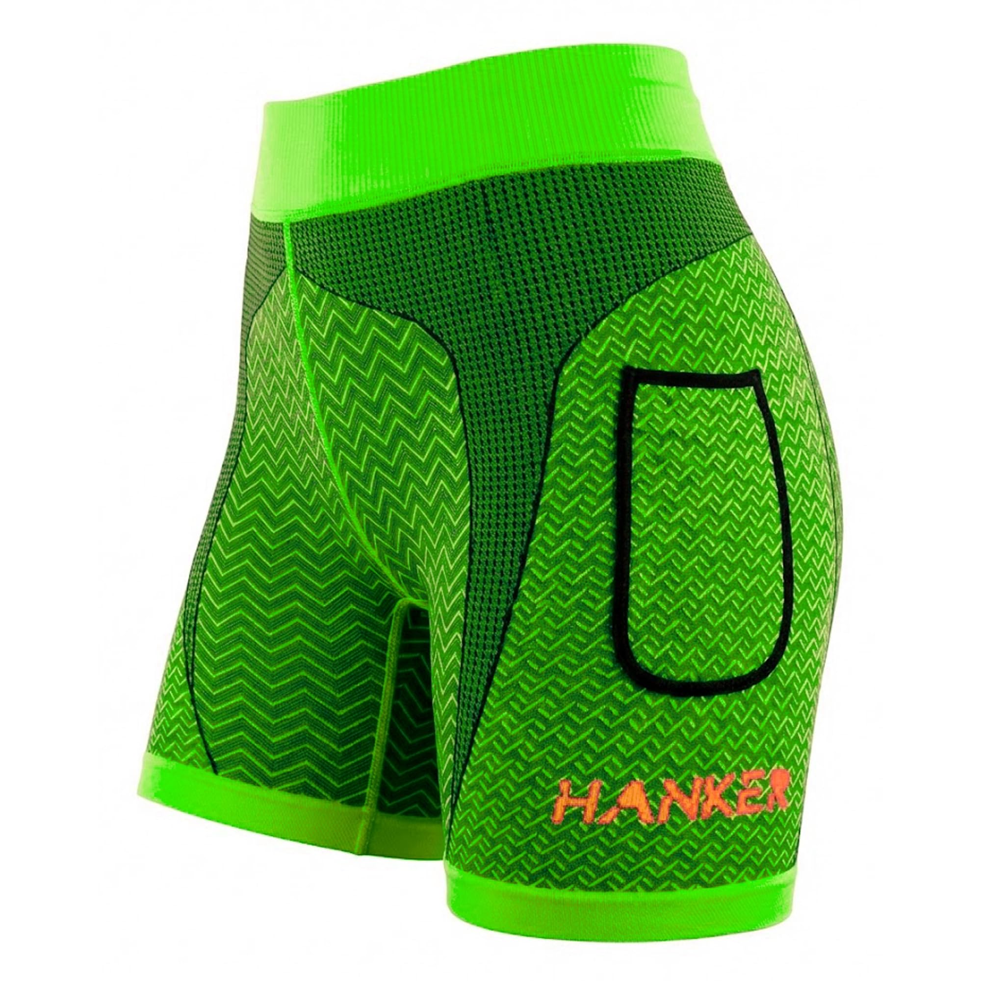HANKER Mallas Deportivas Mujer Cortas Compresivas con Bolsillos Cintura Alta para Running y Gimnasio