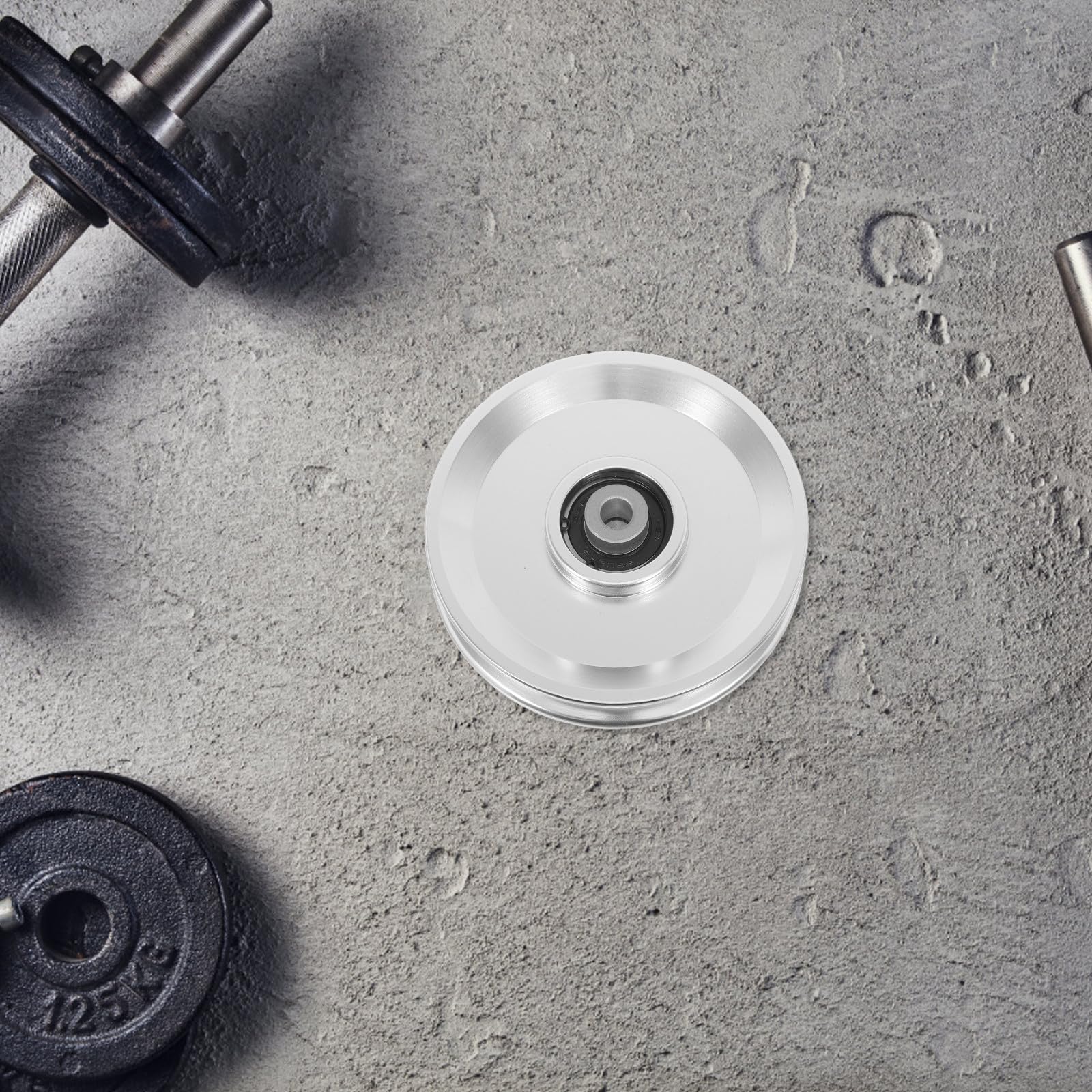 Hohopeti Seilzugsystem Aluminiumrolle 120mm Durchmesser Kugelgelagert 250 kg Belastbar für Kabelzugmaschinen und Mehrzweck Trainingsgeräte im Fitnessstudio