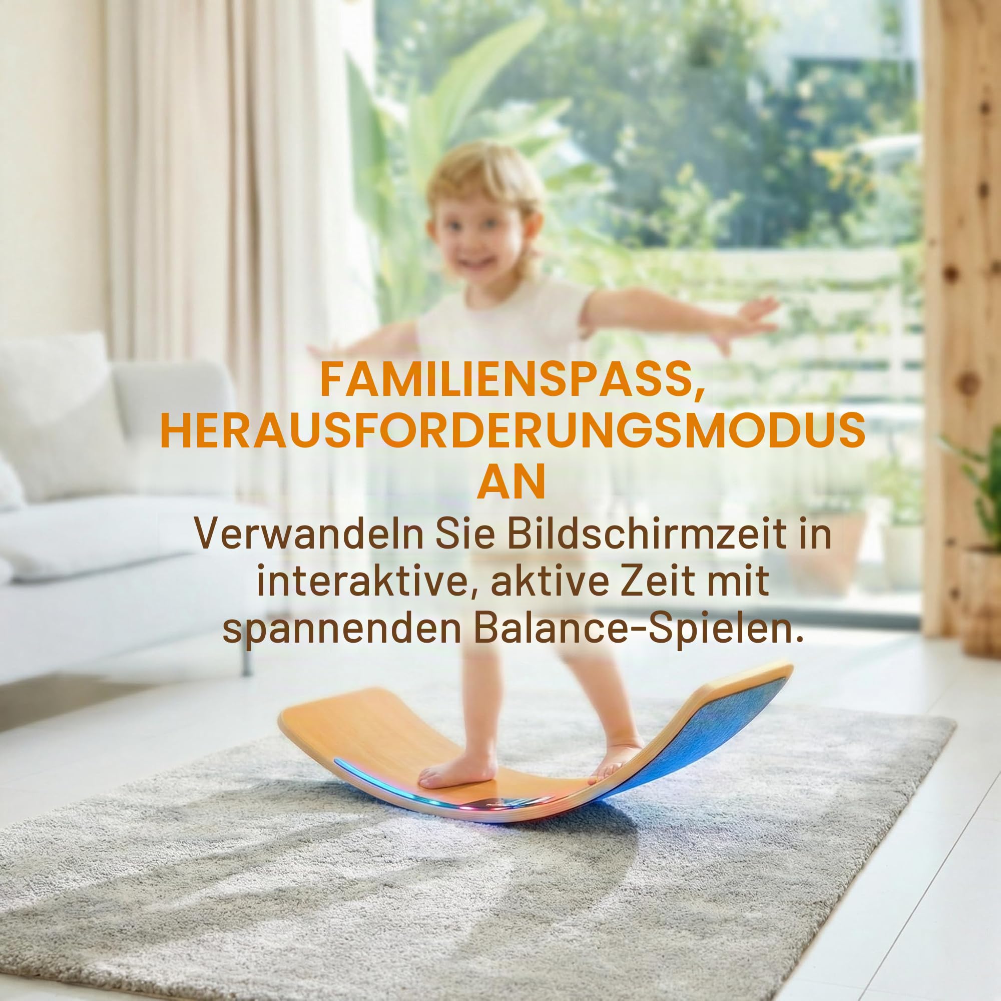 Hape Intelligentes Balance Board, LED Balance-Brett für Kinder und Erwachsene, Gleichgewichts- und Bewegungsspielzeug ab 3 Jahren
