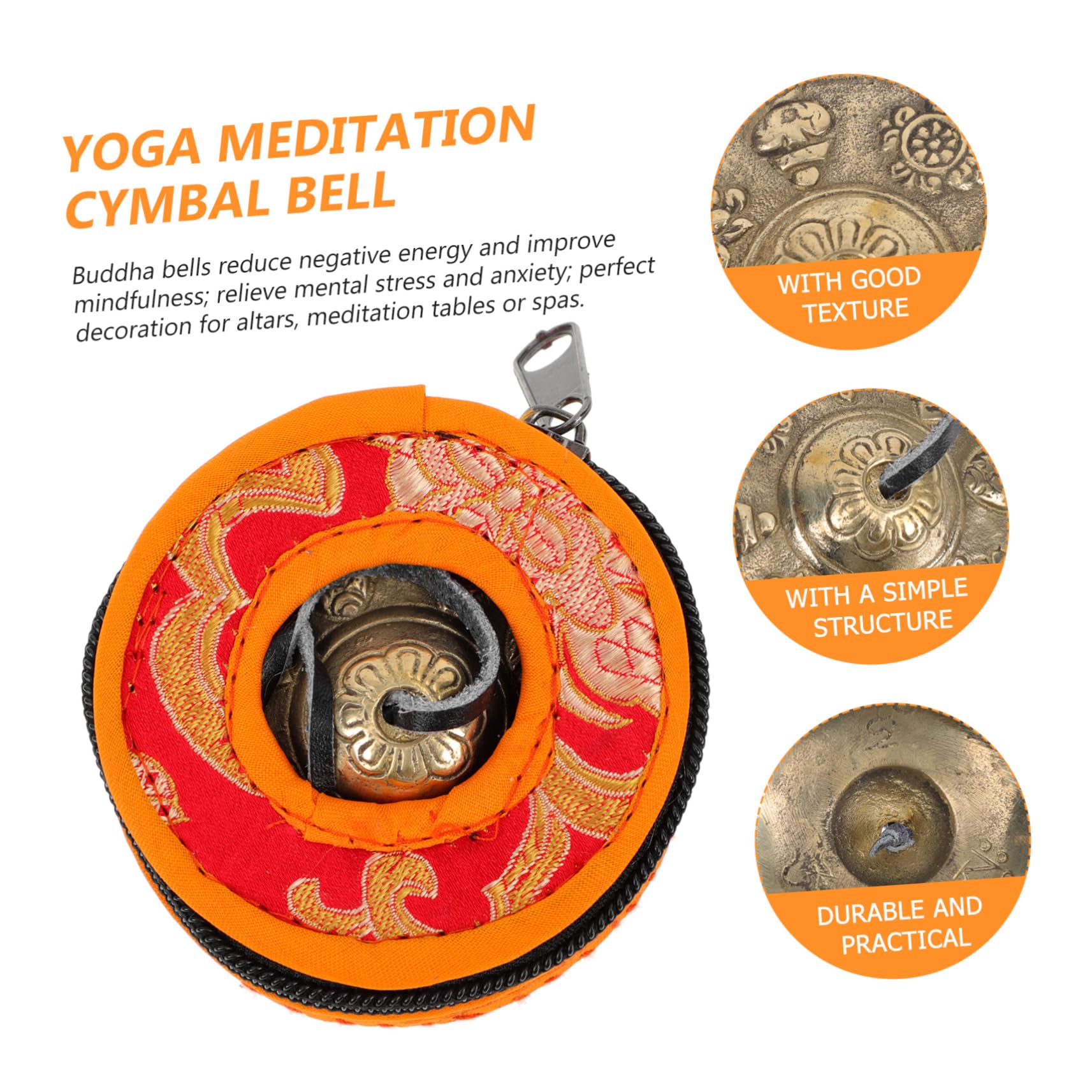 ibasenice Cymbale à Doigt en Cuivre Instrument de Percussion Créatif pour Contemplation et Yoga Accessoire Zen Facile à Transporter pour Relaxation et Pratique Spirituelle