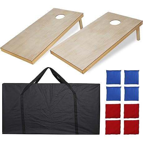 ZENY Portable Cornhole Set Regulation Size Outdoor Yard Cornhole Game