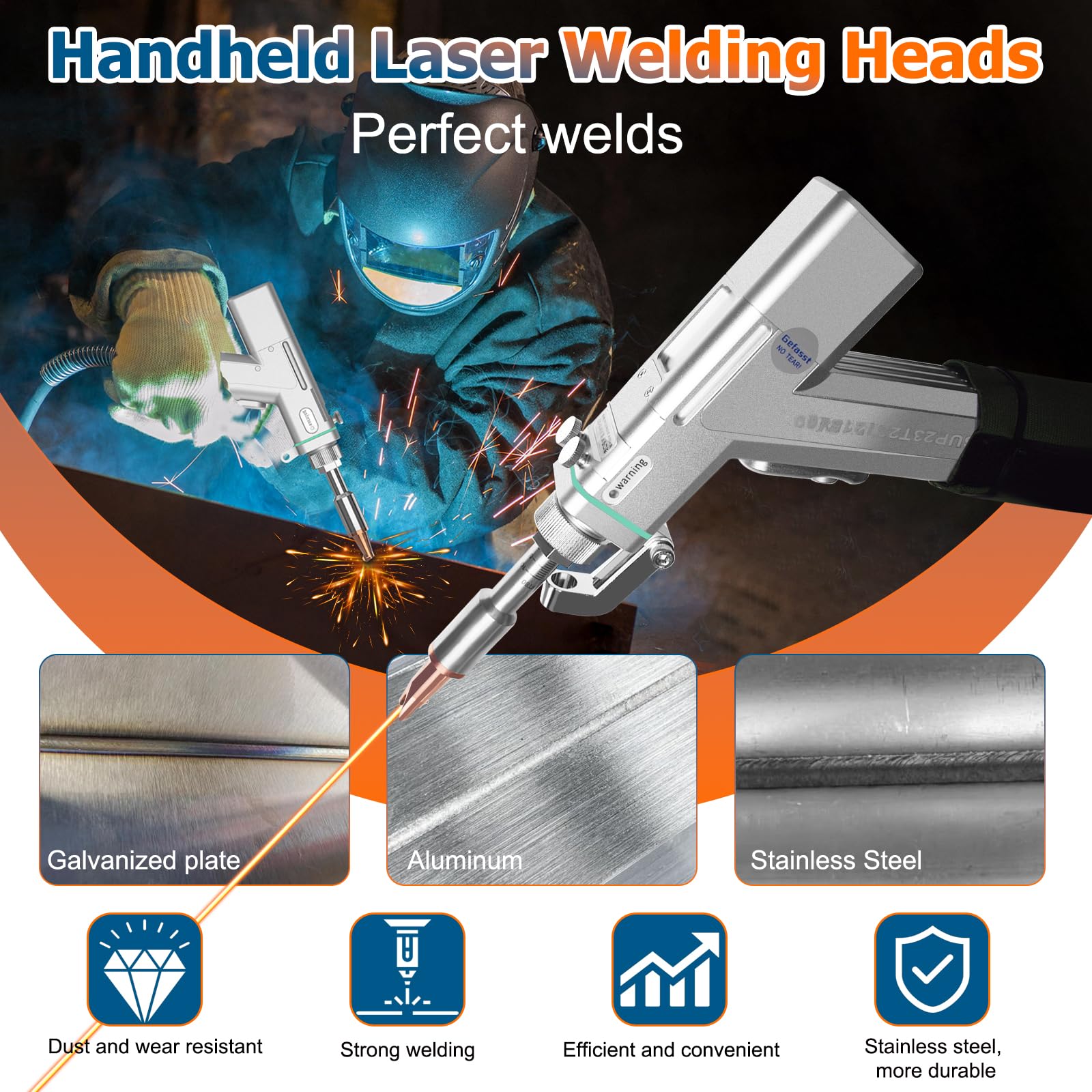 1500W BWT 4w1 Laserowa światłowodowa spawarka laserowa, wycinarka czyścik do metalu nierdzewnego, stali węglowej i aluminium, z podajnikiem drutu, Chłodzenie wodne, Certyfikat CE, 220V