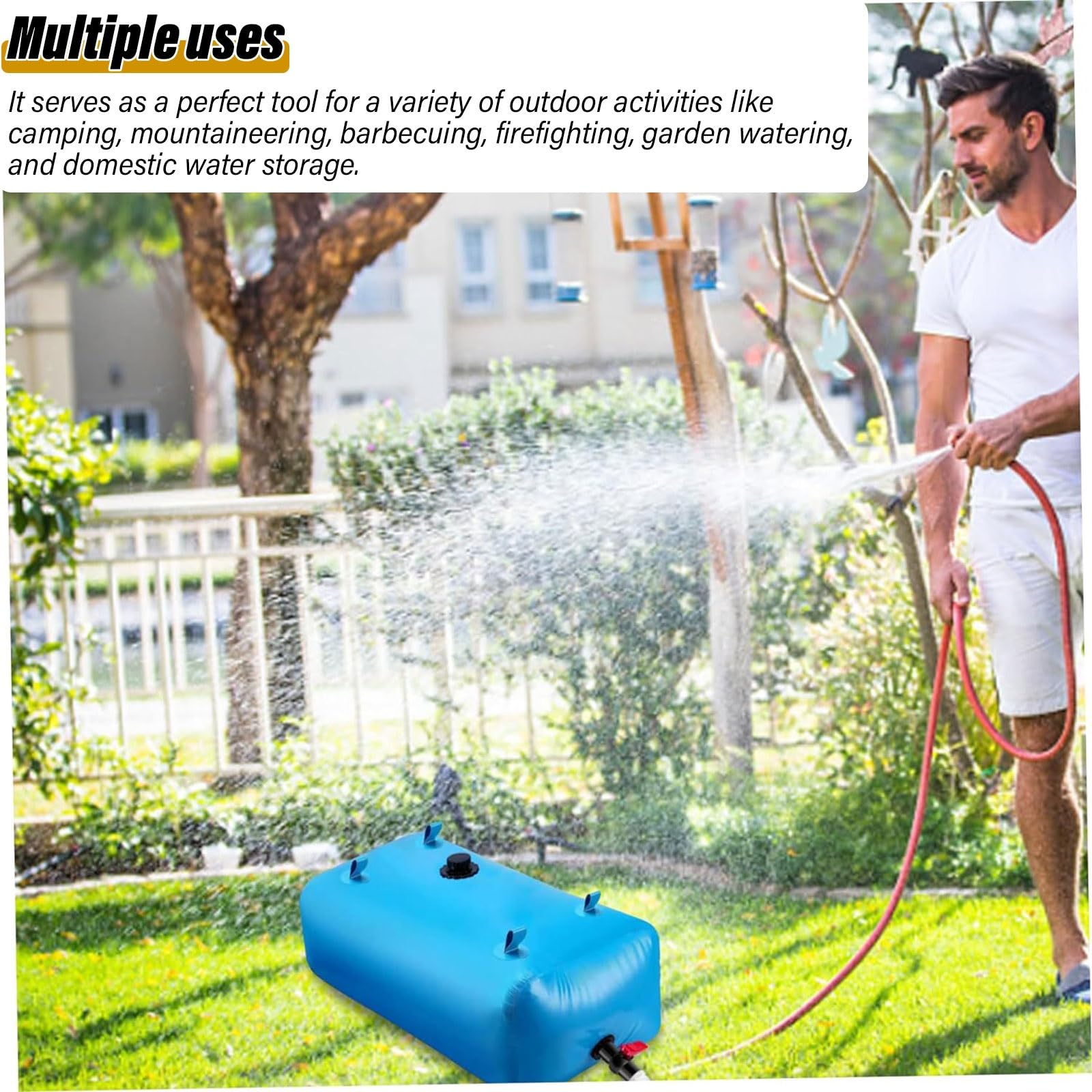 Vescica d'Acqua All'aperto Ad Alta capacità, Serbatoio di Emergenza Portatile, Adatto per Lo Stoccaggio di Acqua Agricola, Resistenza alla Siccità, Campeggio RV WMEIE (Color : Blue, Size : 1X1.5X0.7