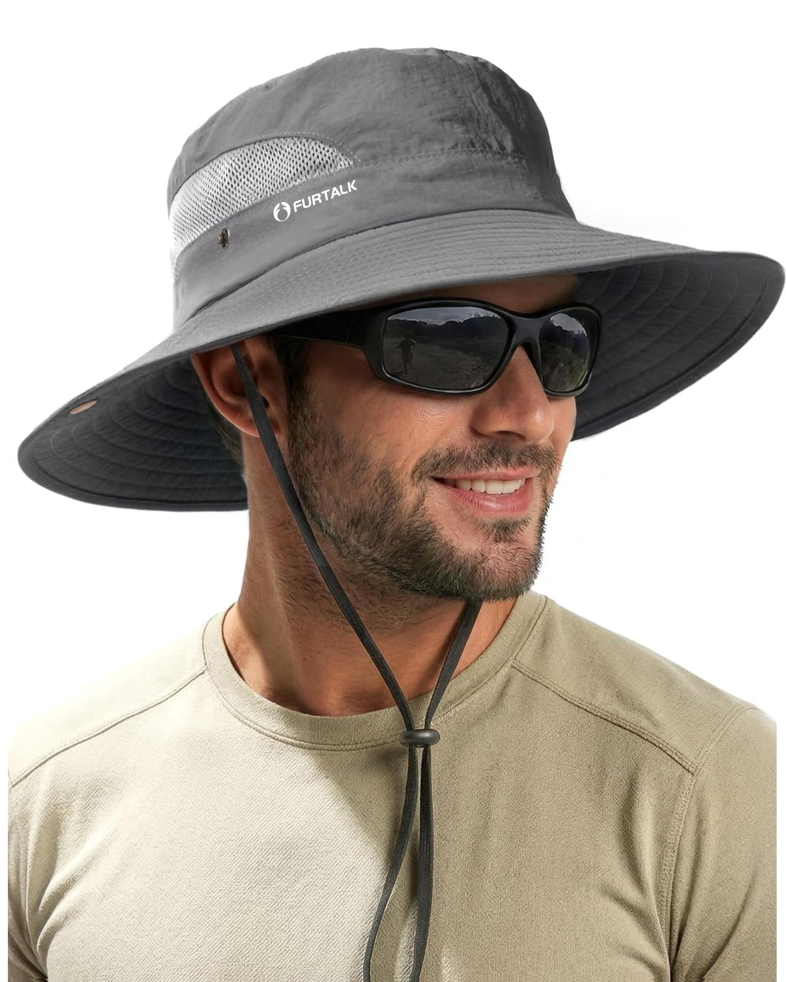 FURTALK Mens Bucket Sun Hat UPF Protection Wide Brim Breathable Fishing Hat | Quick-Dry,…