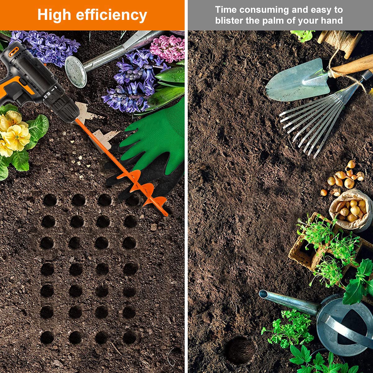 The Best Garden Tool Ever! How To Use A Drill Auger Bit For Planting