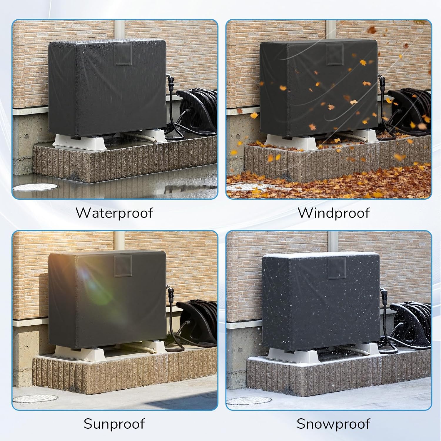 Mini Split Air Conditioner Cover for Outdoor Units, Ac Cover Outside image 5