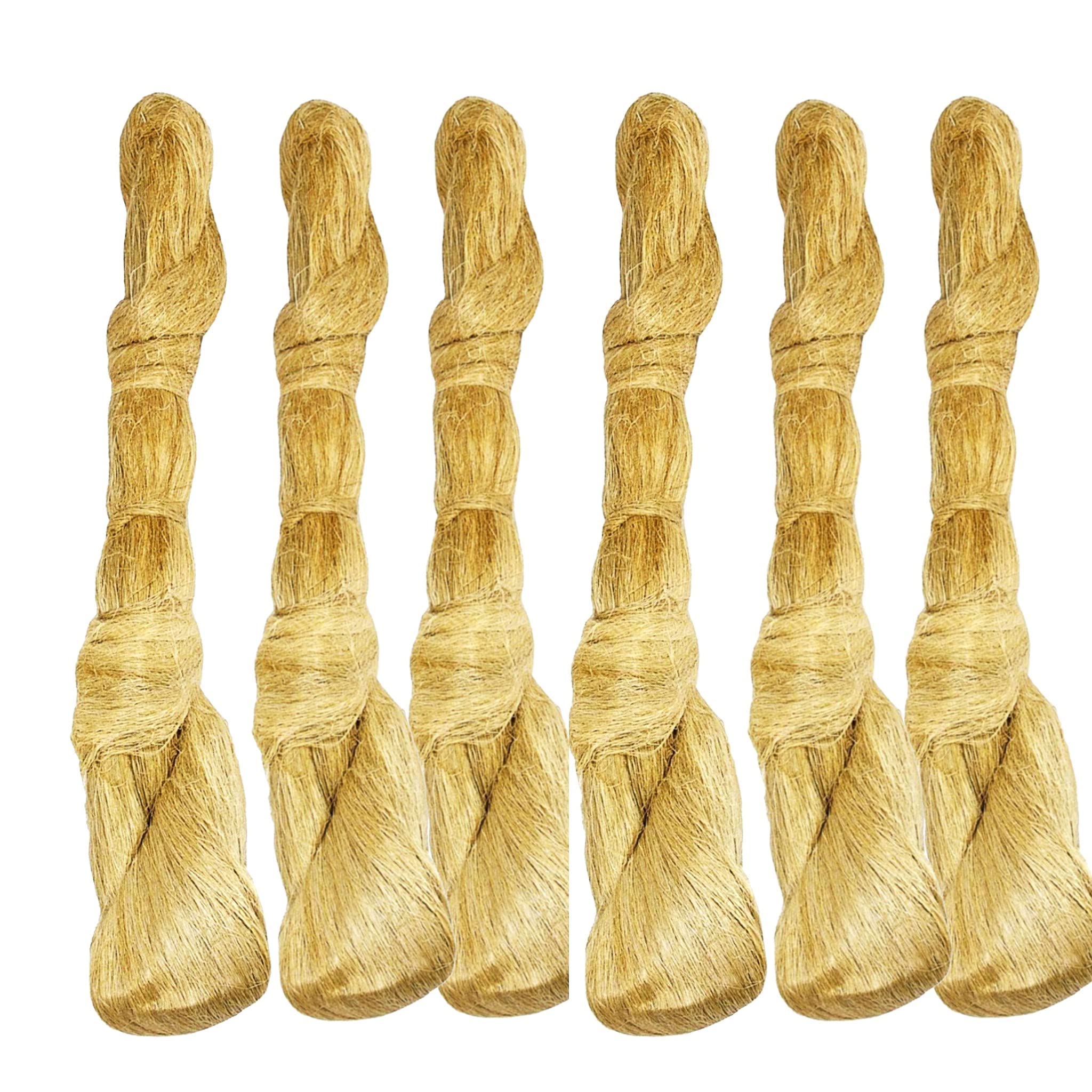 Bricoloco Gewindedichtung, zur Vermeidung von Auslaufen, 200 g, Hanf-Spartment zur Dichtung, umweltfreundlich, biologisch abbaubar, 6 Stück
