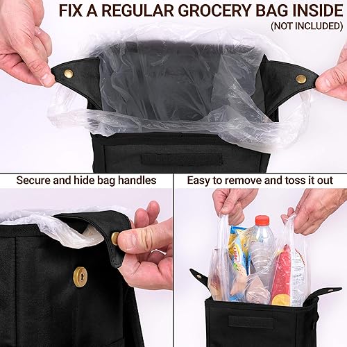 Miniatura 2 de Creathing - Bote de basura para coche, impermeable, con tapa, consola o asiento