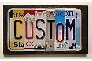 Vintage Metal License Plate Wall Art