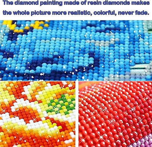 Miniatura 8 de TLLVOBS Kits de pintura de diamantes, kits de arte de pintura de diamantes 5D para adultos principiantes, kit de manualidades de bordado de