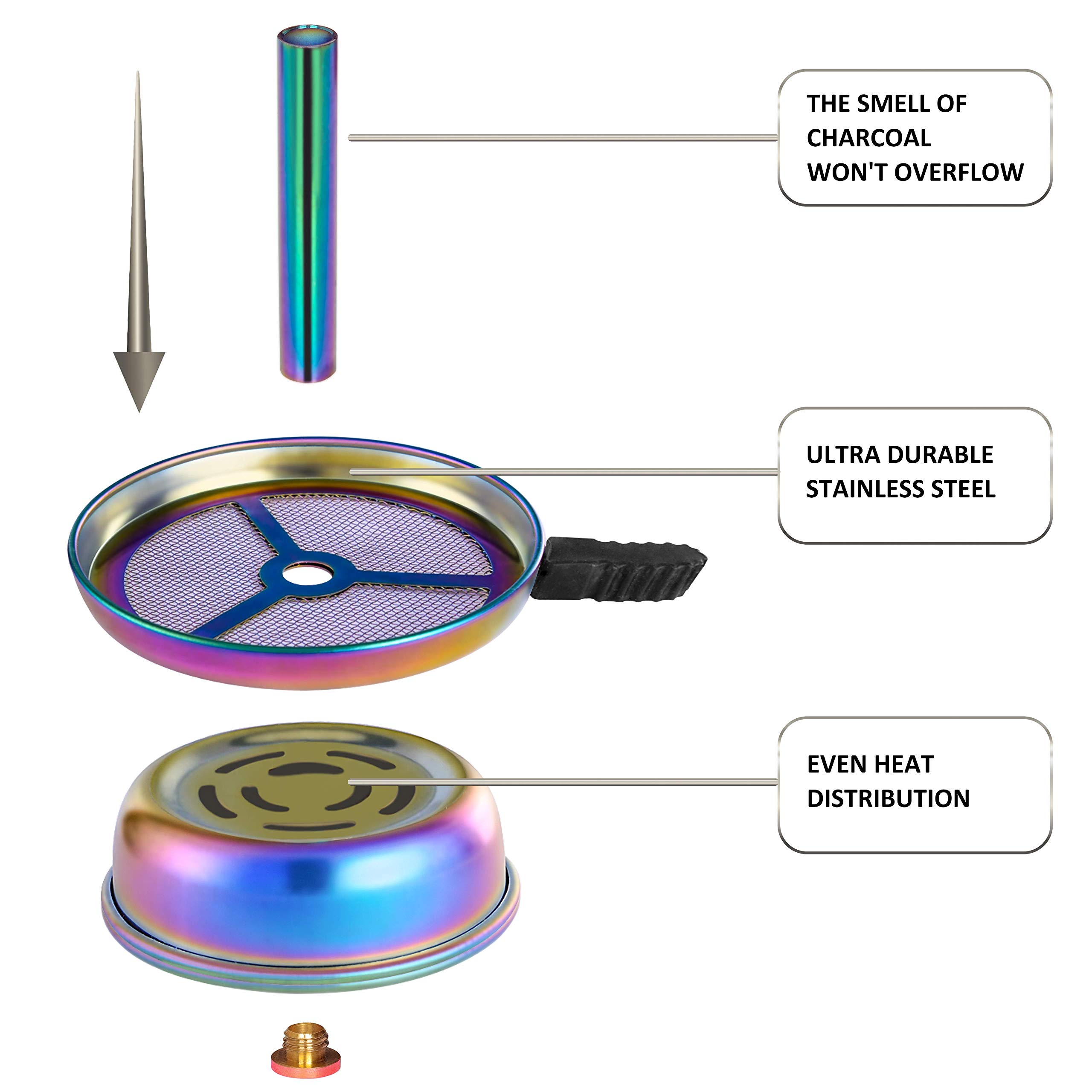 Hookah Coal Holder, Shisha Heat Management System for Hookah Bowl Cover Buy Online in INDIA at