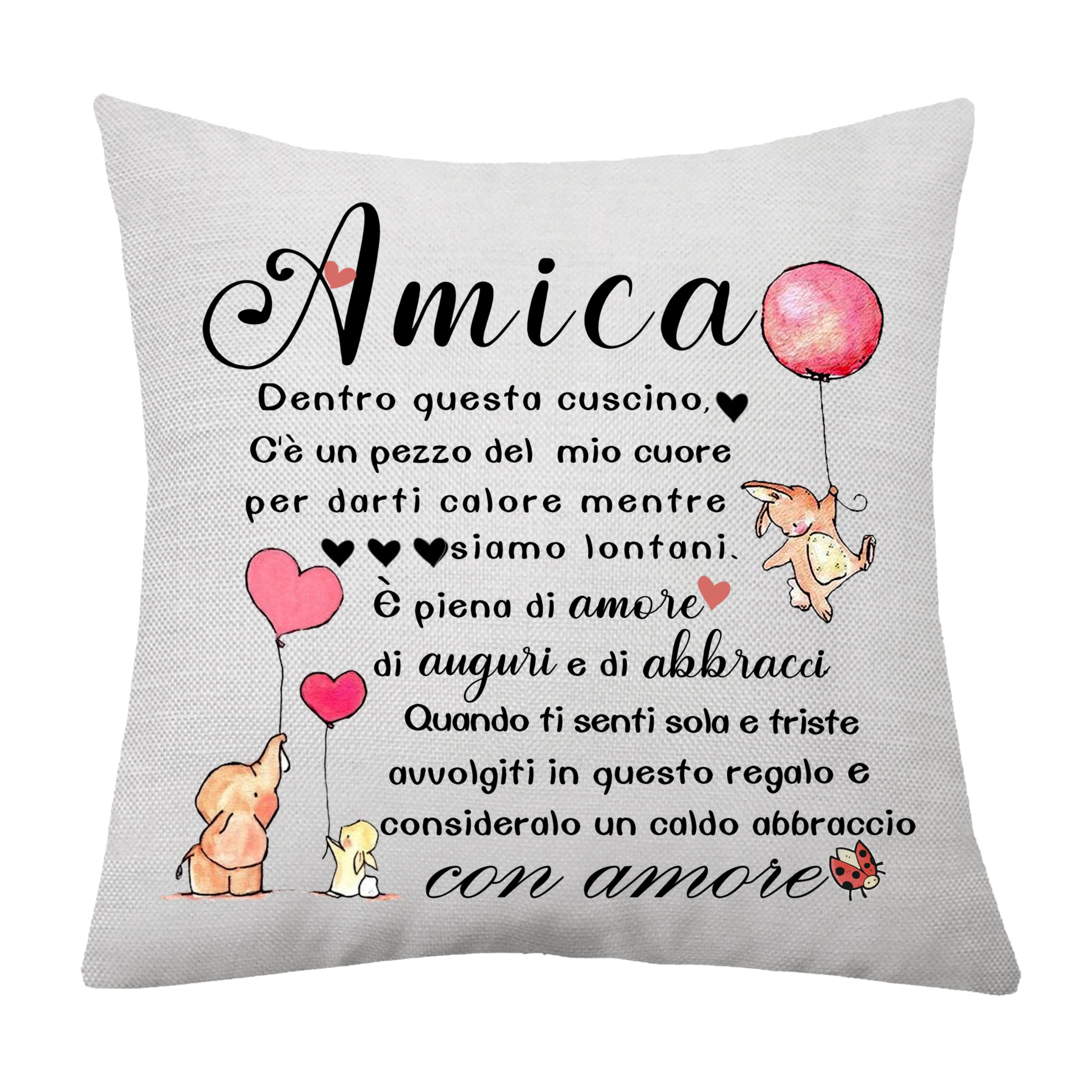 aligarian Amica Regalo Migliore Amica Copricuscino Amici Regali per Aimca Cuscino Copertura Ispiratore Regalo per Donna Ragazze Regalo di Laurea Regali di Compleanno Natale (Amica)