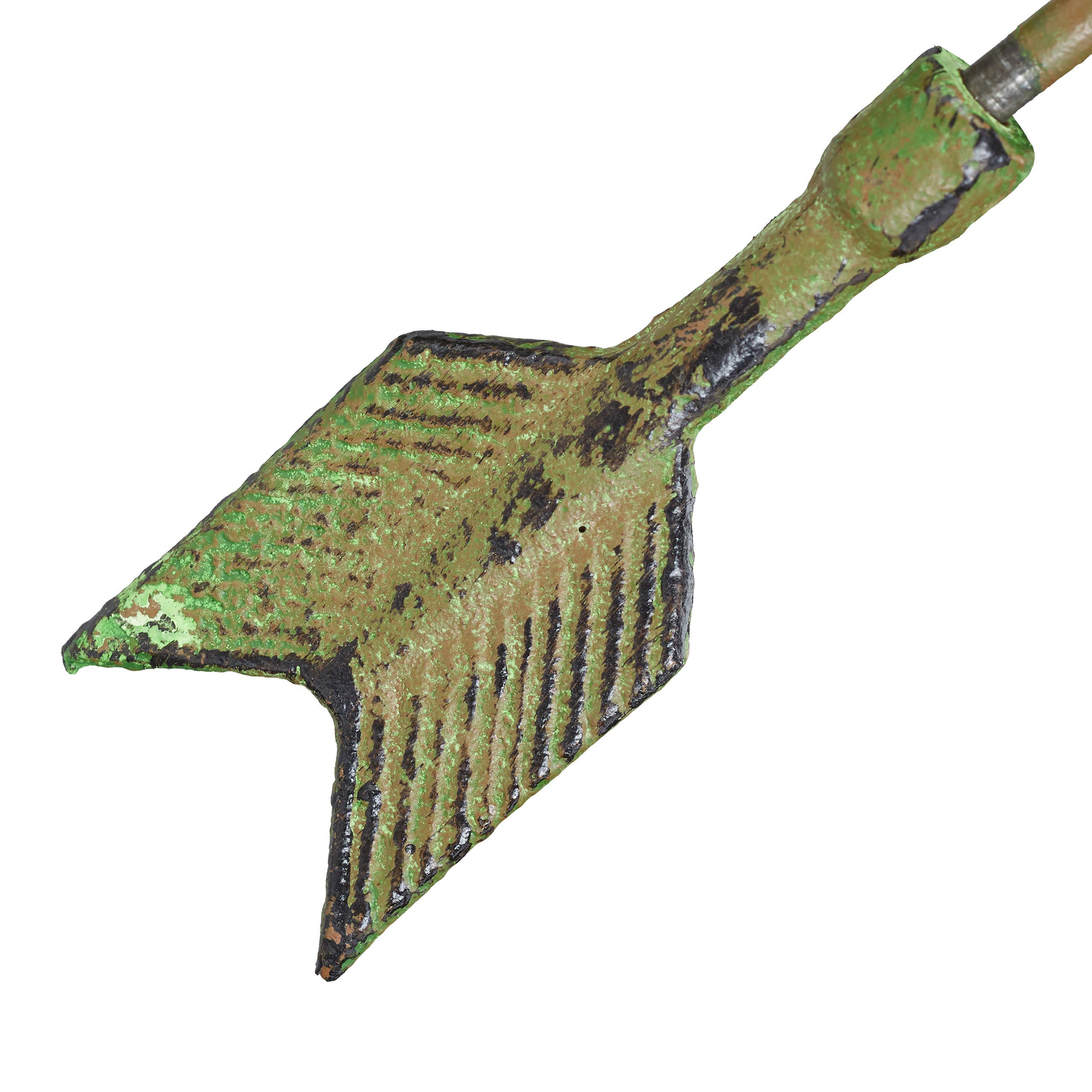 relaxdays, vert Cadran solaire, design antique, décoration de jardin, résistant, fixage au sol, 42cm, fonte