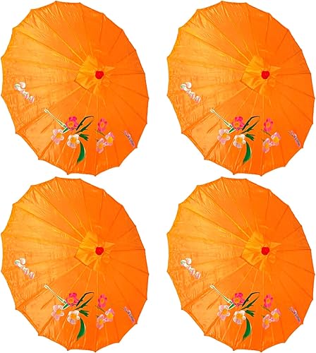 Miniatura 7 de TJ Global - Sombrilla para fiestas de boda fotografía disfraces cosplay decoración y otros eventos 4 paraguas Azul, Verde, Hot Pink, Azul claro,