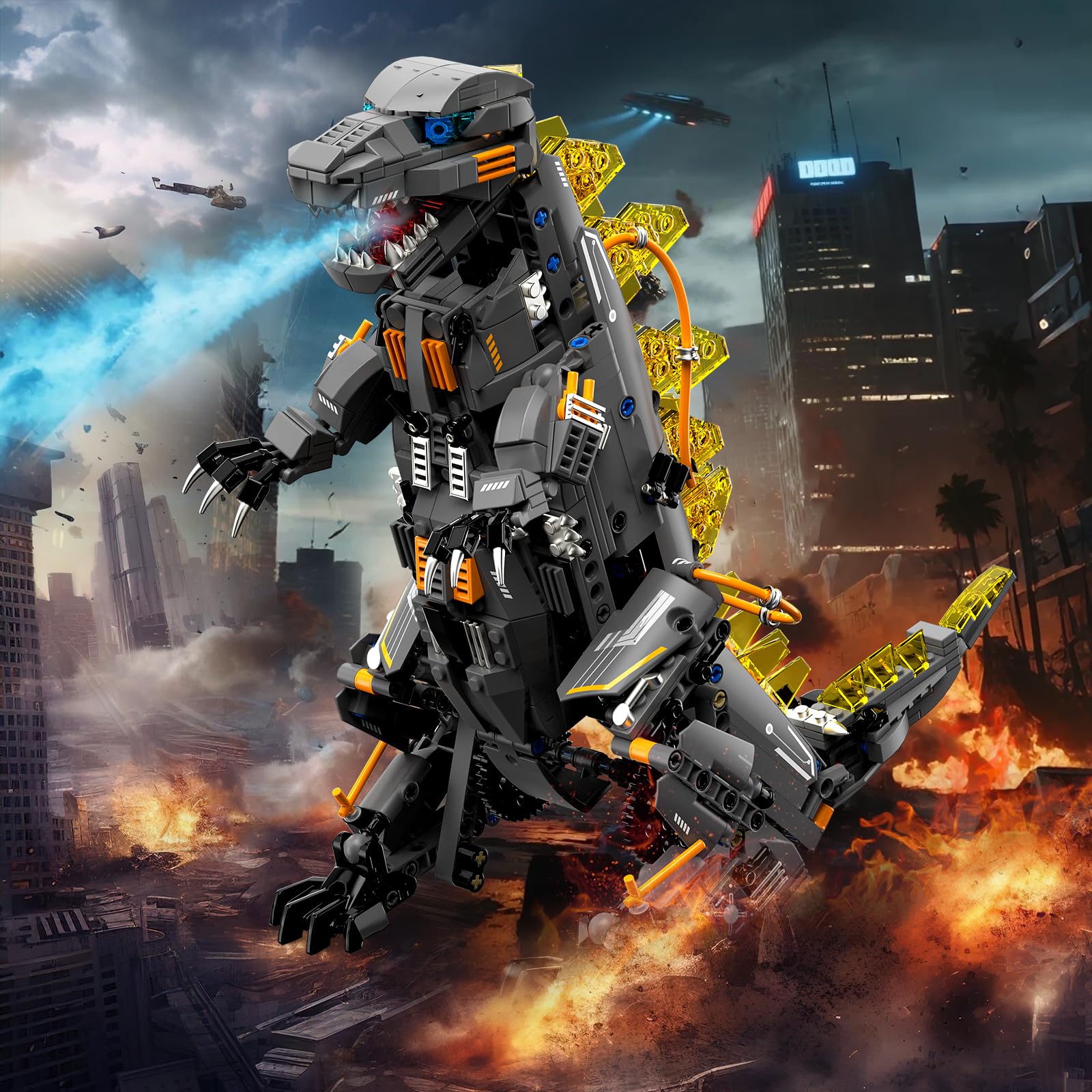 Sunrad 5 en 1 Technic Remote Controlled Construction Toy with App & Remote Control Technic Robot Dinosaur Construction Kits 935 Pieces, Robot Children for Boys, RC Toy Gift for Children from 8-14+