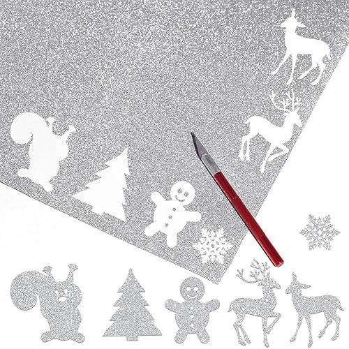 Miniatura 7 de LACHEERY Papel de contacto plateado con purpurina de 15.8 x 394 pulgadas, papel tapiz adhesivo decorativo para dormitorio, papel de contacto