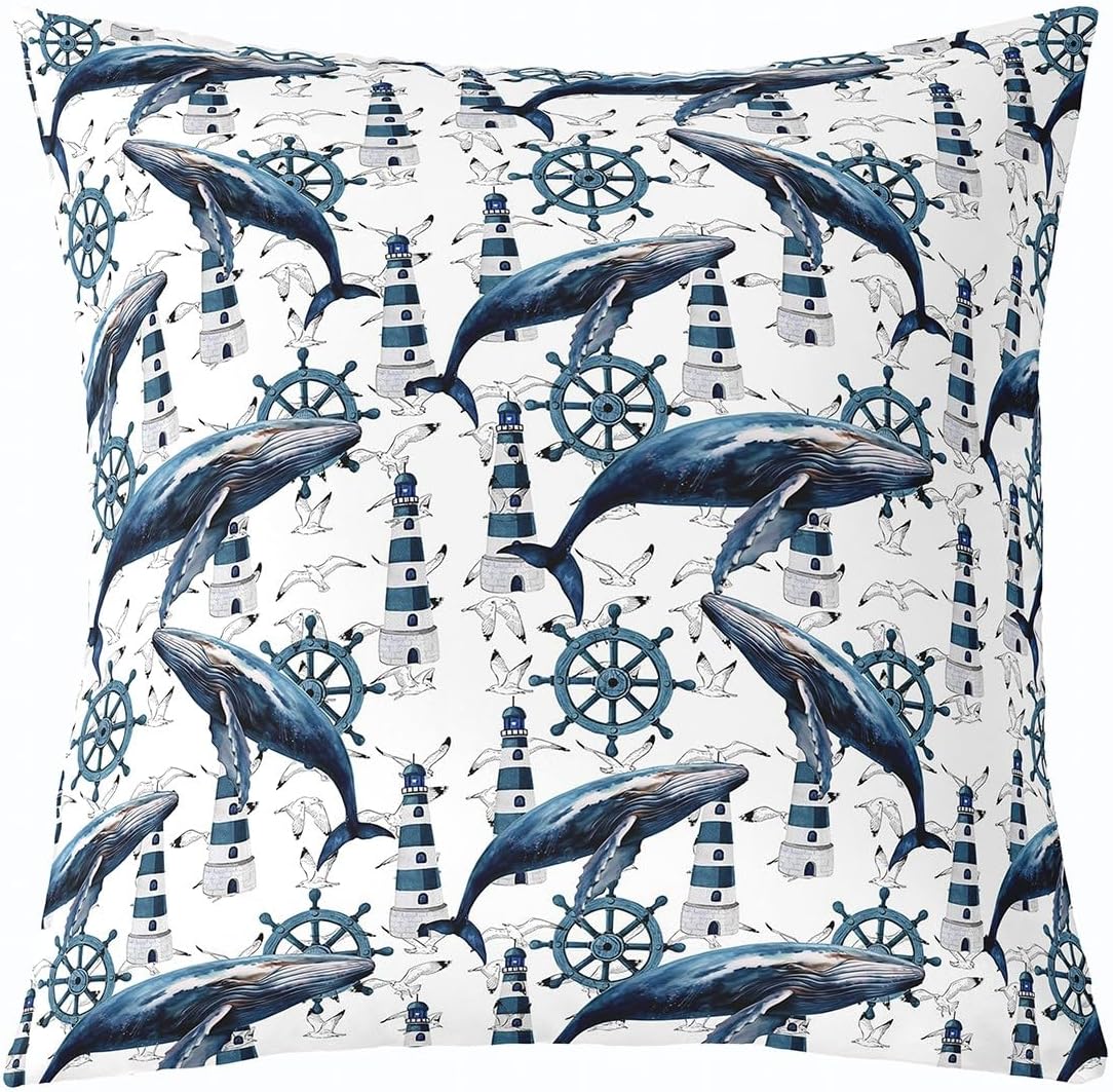 Erosebridal Lobster Throw Pillow Cover 24x24 Mardi Gras Pillow Cover Purple Yellow Green Aquatic Wild Animal Ocean Life Cushion Cover Watercolor Tropical Marine 1 Pillow Case Cushion Case