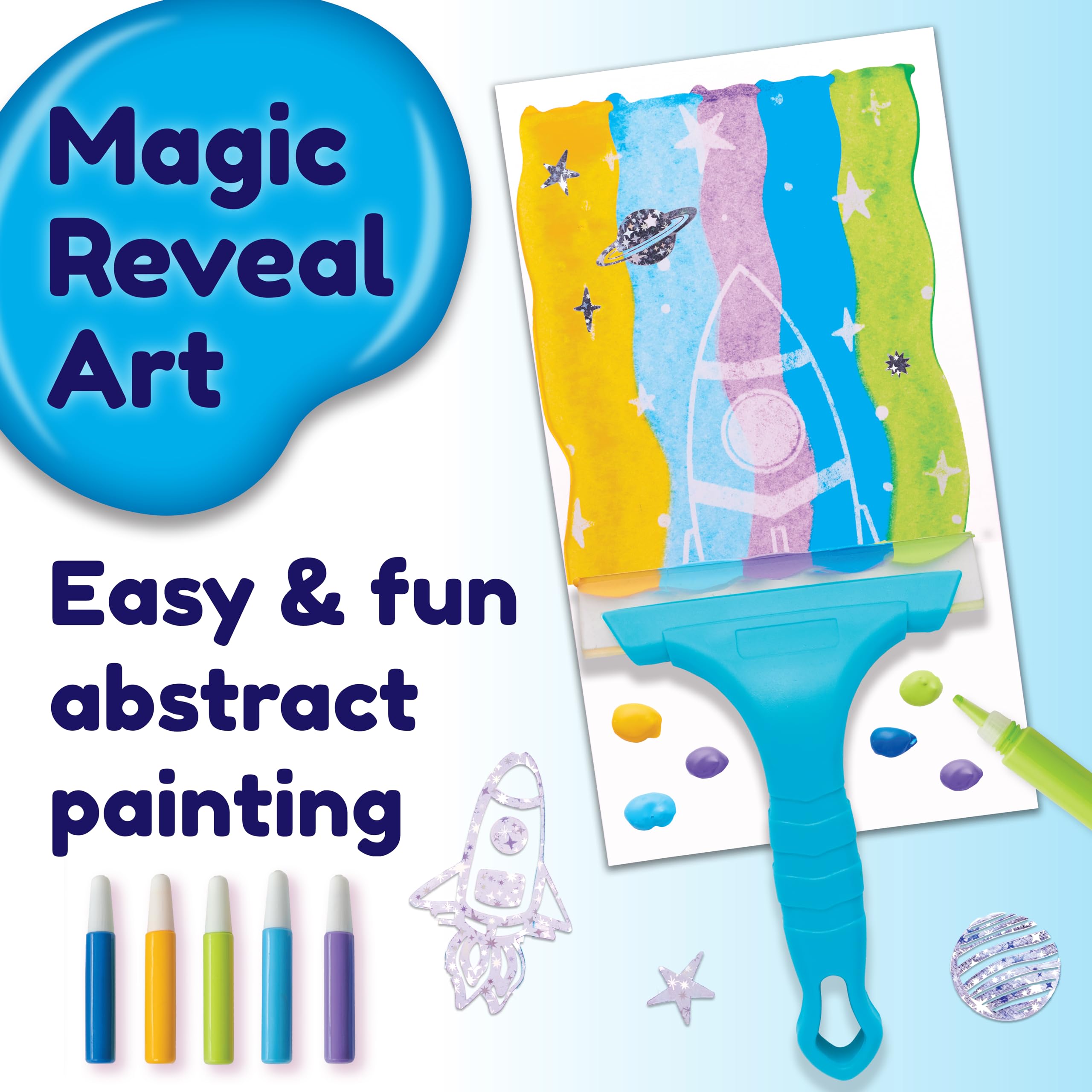 Creativity for Kids Squeegeez Magic Reveal Craft Kit: espacio exterior, actividades de manualidades para niños de 7 a 12 años, regalos del espacio exterior para niñas y niños