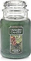 Yankee Candle Balsam & Cedar Scented, Classic 22oz Large Jar Single Wick Candle, Over 110 Hours of Burn Time, Ideal...