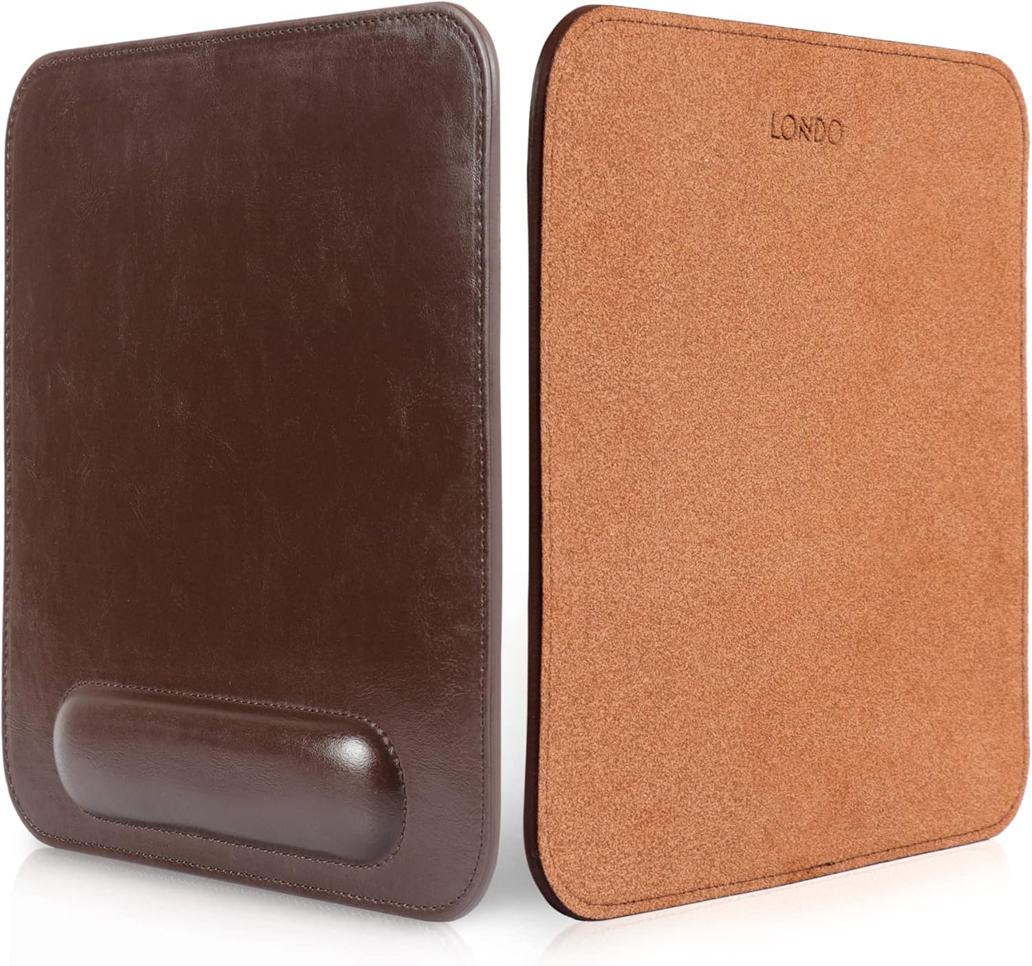 Londo Leather Mouse Pad with Wrist Rest – Ergonomic Support, Non-Slip Base, Smooth Surface