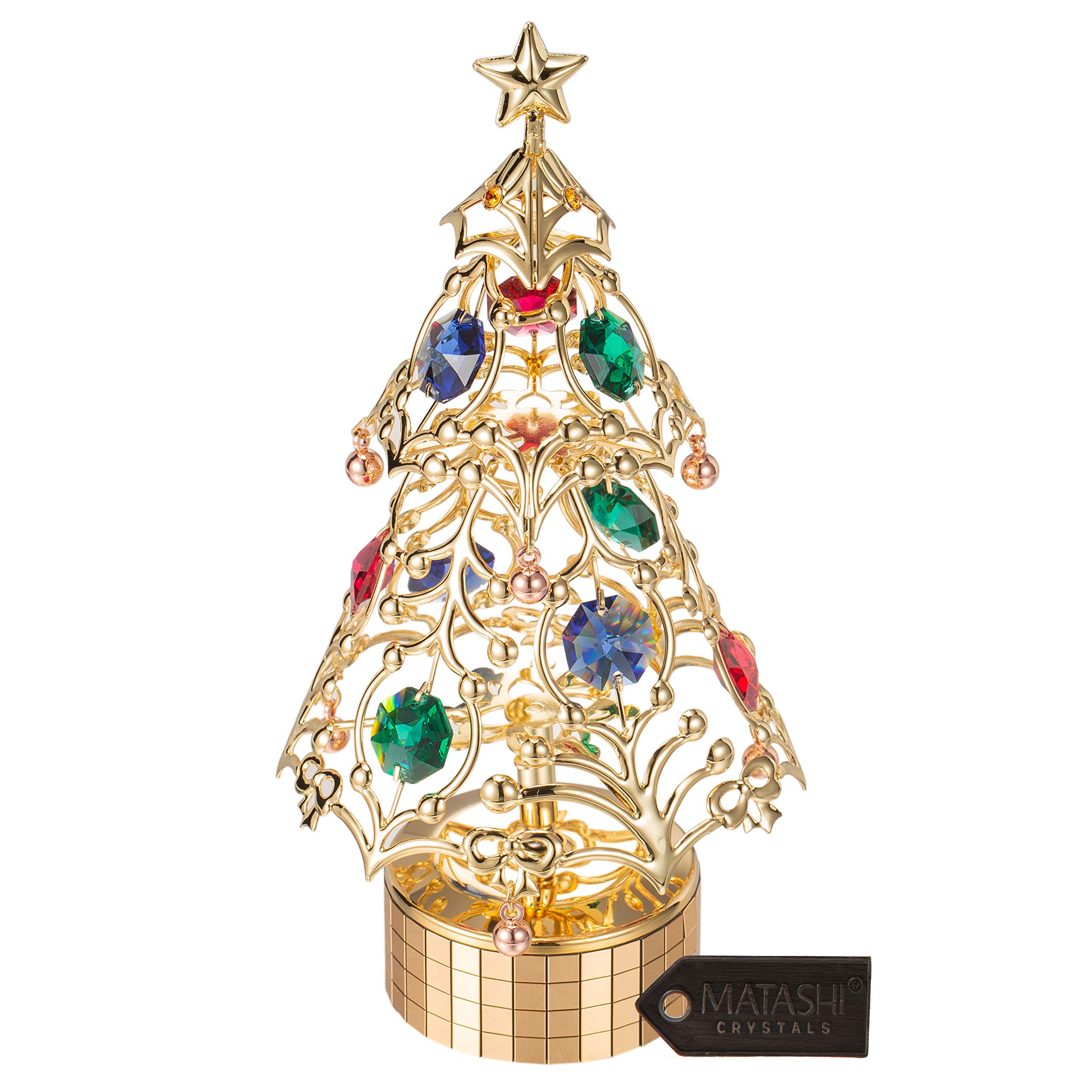 Amazon.co.jp: 24 KゴールドメッキクリスマスツリーWind - Up音楽