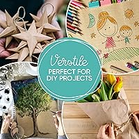 Vista 3 de Paquete de 2 rollos – Papel kraft marrón fabricado en Estados Unidos de 17.75 x 1200 pulgadas por rollo (200 pies), ideal para envolver regalos