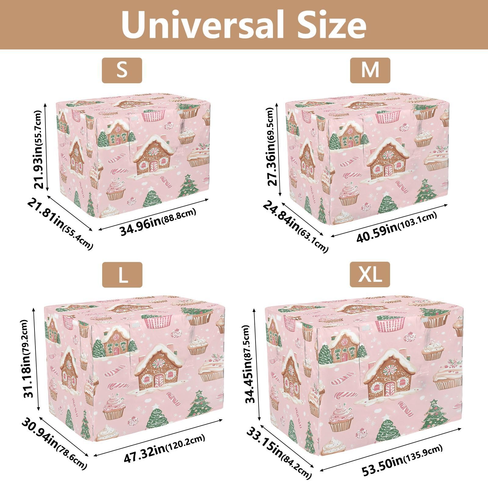 Abdeckung für Hundebox Welpe Drahtkäfig Abdeckung Hundekäfig Vorhänge 121.9 cm