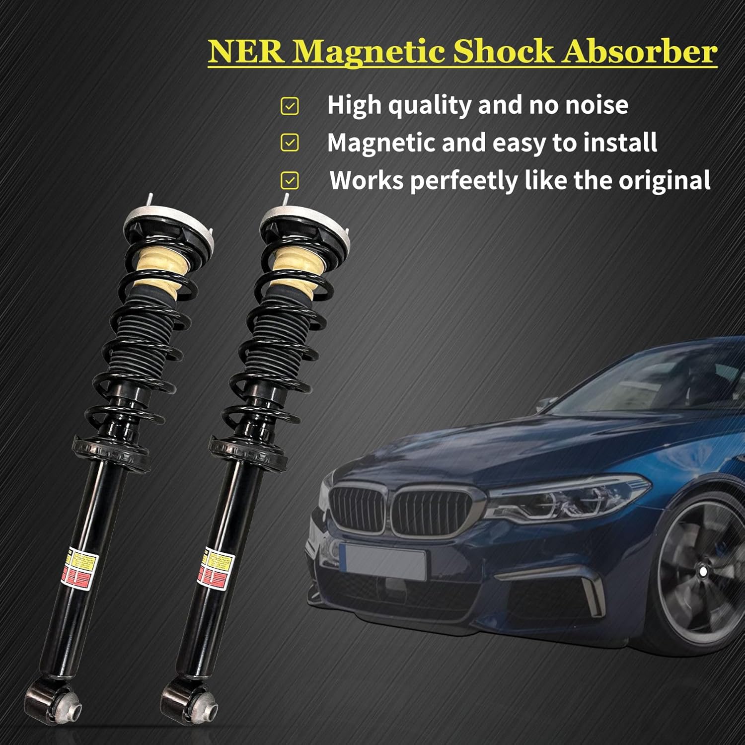 33526784019 33526784023 Pair Rear Shock Absorber Struts with Electronic Megnatic Ride Control Suspensions For BMW F10 F11 528I 535D 535I 550I 640I 650I xDrive AWD 2011-2019 33526789380