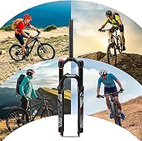 Vista 8 de Horquilla de suspensión BUCKLOS para bicicleta de montaña de 2627.529, tubo recto de ajuste de rebote de 1.126 in QR 0.354 in de viaje, bloqueo