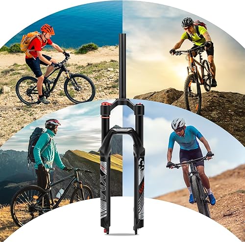 Miniatura 8 de Horquilla de suspensión BUCKLOS para bicicleta de montaña de 2627.529, tubo recto de ajuste de rebote de 1.126 in QR 0.354 in de viaje, bloqueo