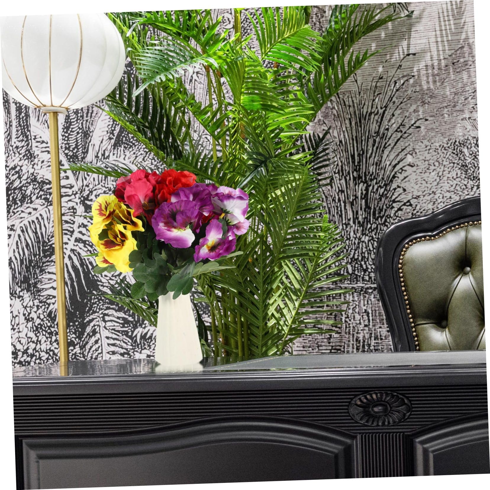 Amosfun Künstliche Pflanzen 12 Stück aus Kunststoff und Seidenstoff Realistische Blumensträuße für Wohnraumdekoration und Vasen Langanhaltender Künstlicher Blumenschmuck für Zuhause