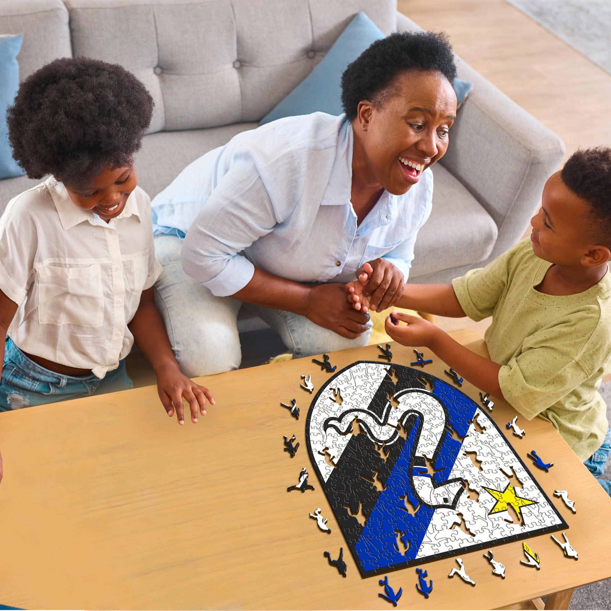 Iconic Puzzles - Inter Retro Logo, Puzzle di Legno con licenza ufficiale, 100% sostenibile, regalo per adulti e bambini, taglia L, 500 Pz